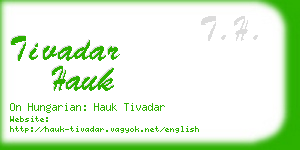 tivadar hauk business card